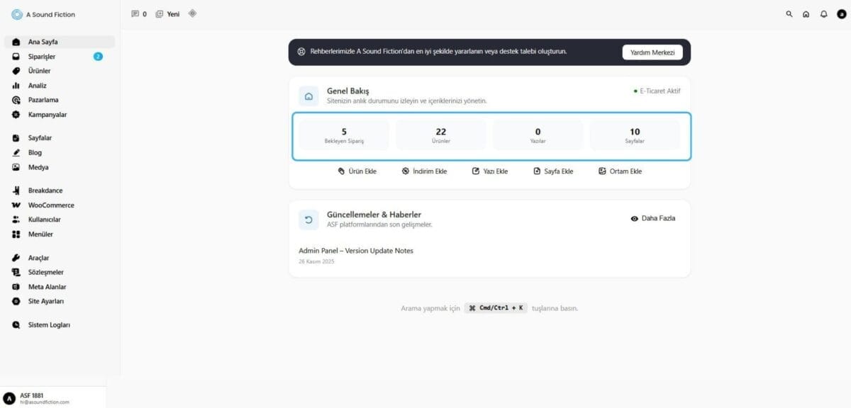 Ecom Baslangic Paneli Yeni