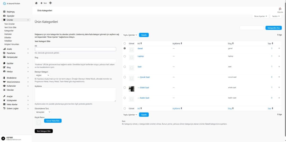 Kategoriler Paneli goruntusu 1