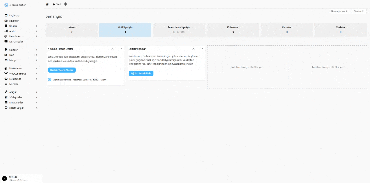 Kullanicilar Hizli Islemler Ecom 1