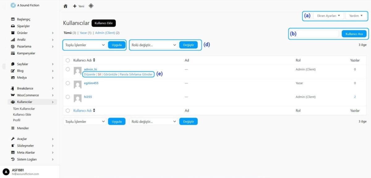 Kullanicilar Panelinde Yapicaklarimiz Ecom 1
