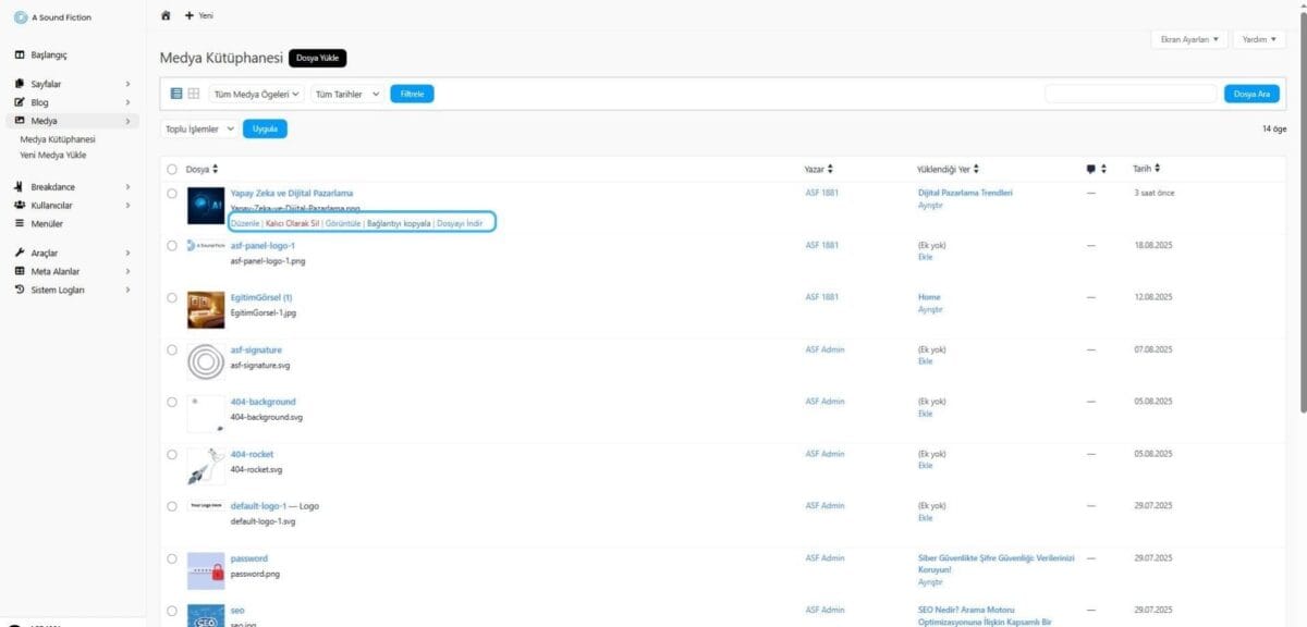 Medya Hizli Islemler 1