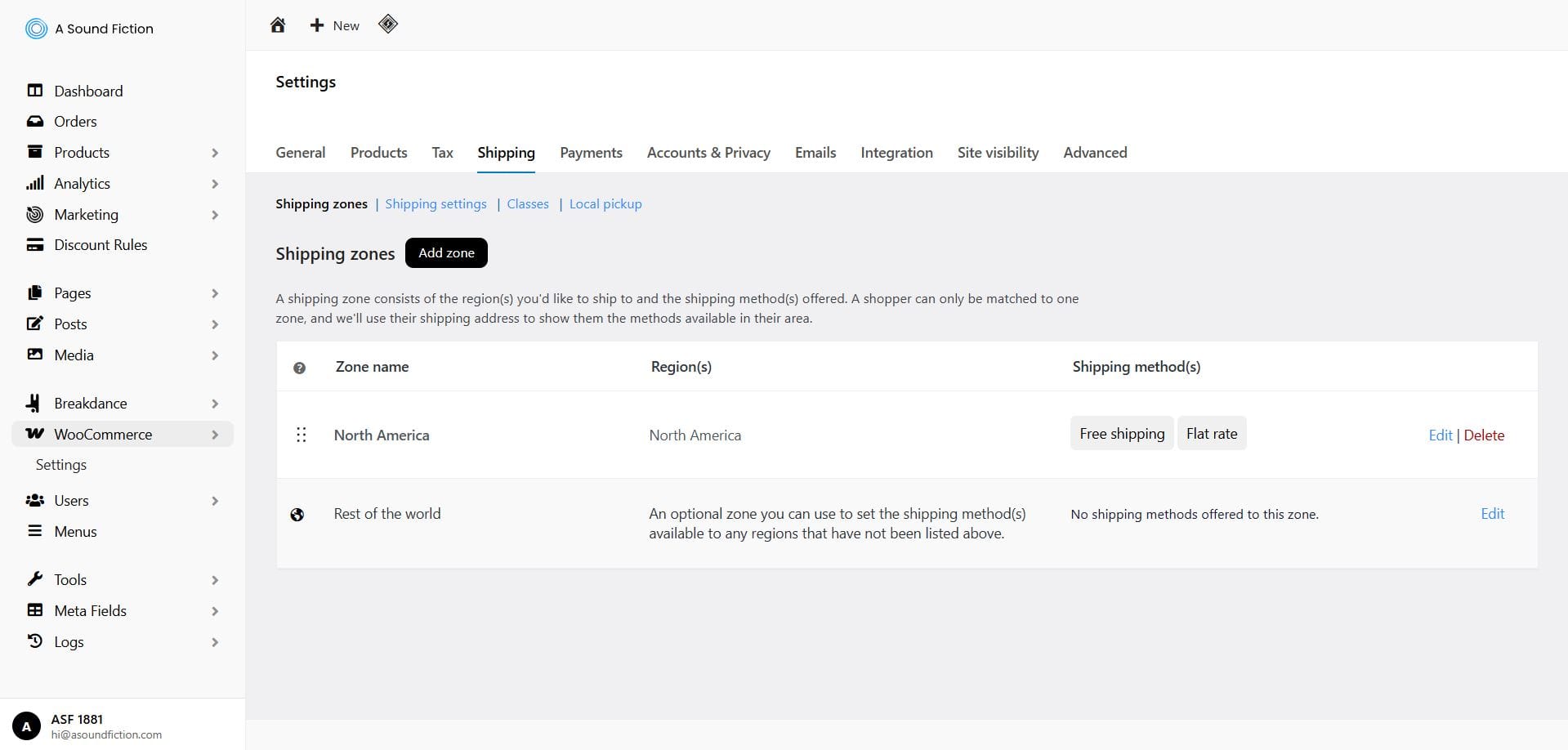 Section 11 WooCommerce Managing Shipping Methods
