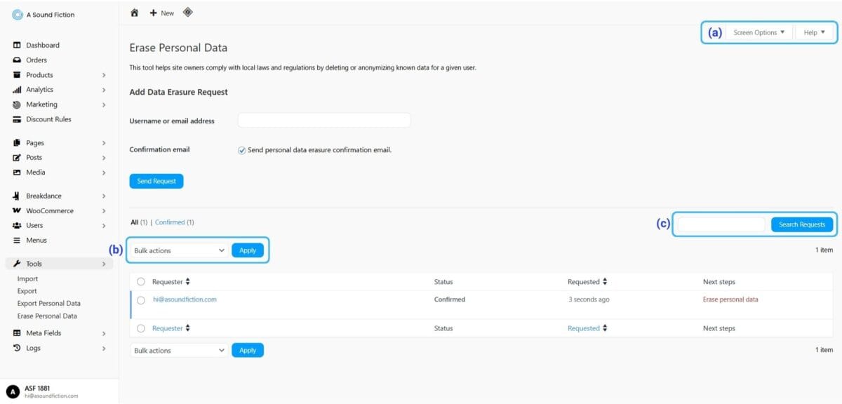 Section 14 Erase Personal Data What We Can Do with the Panel