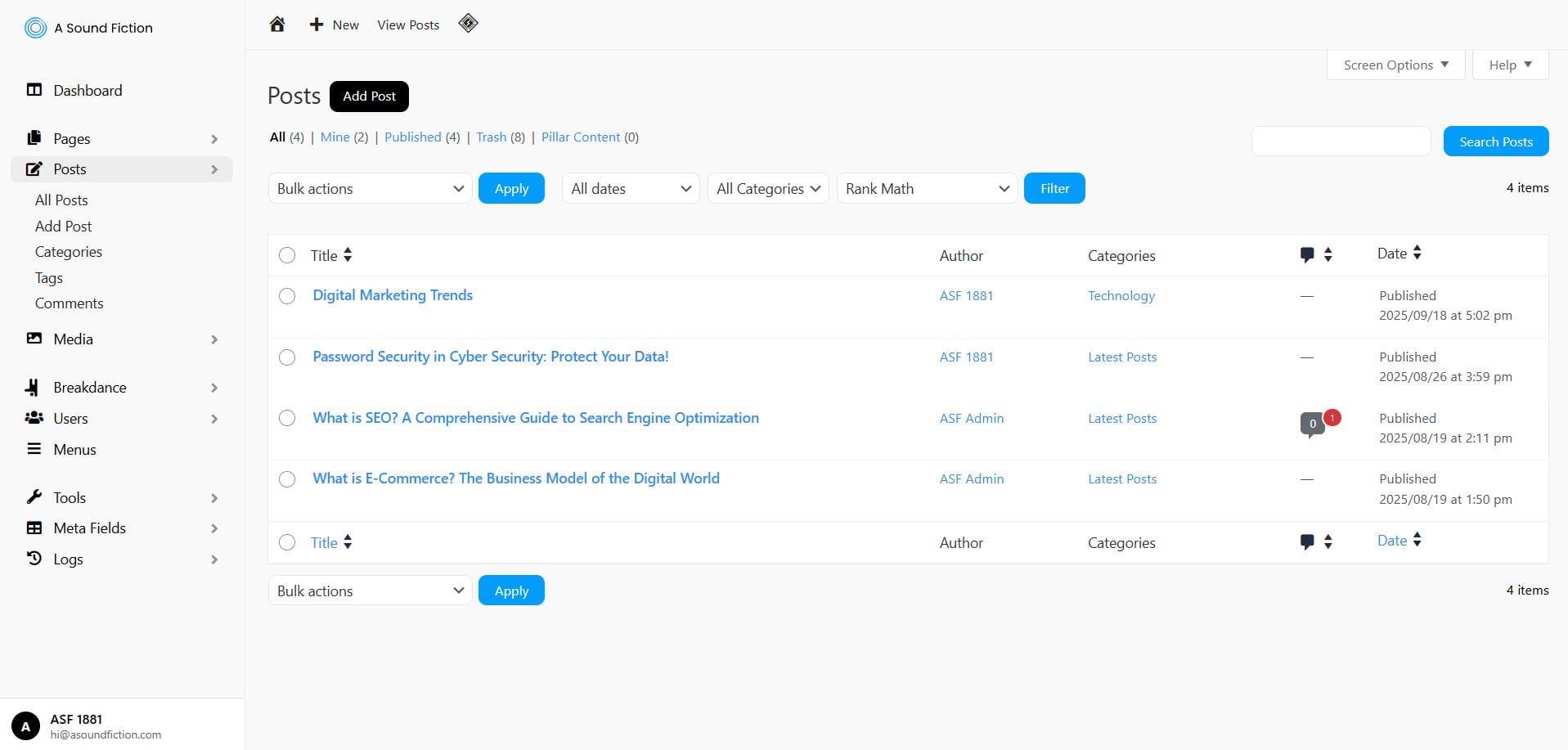 Section 3 Post Panel