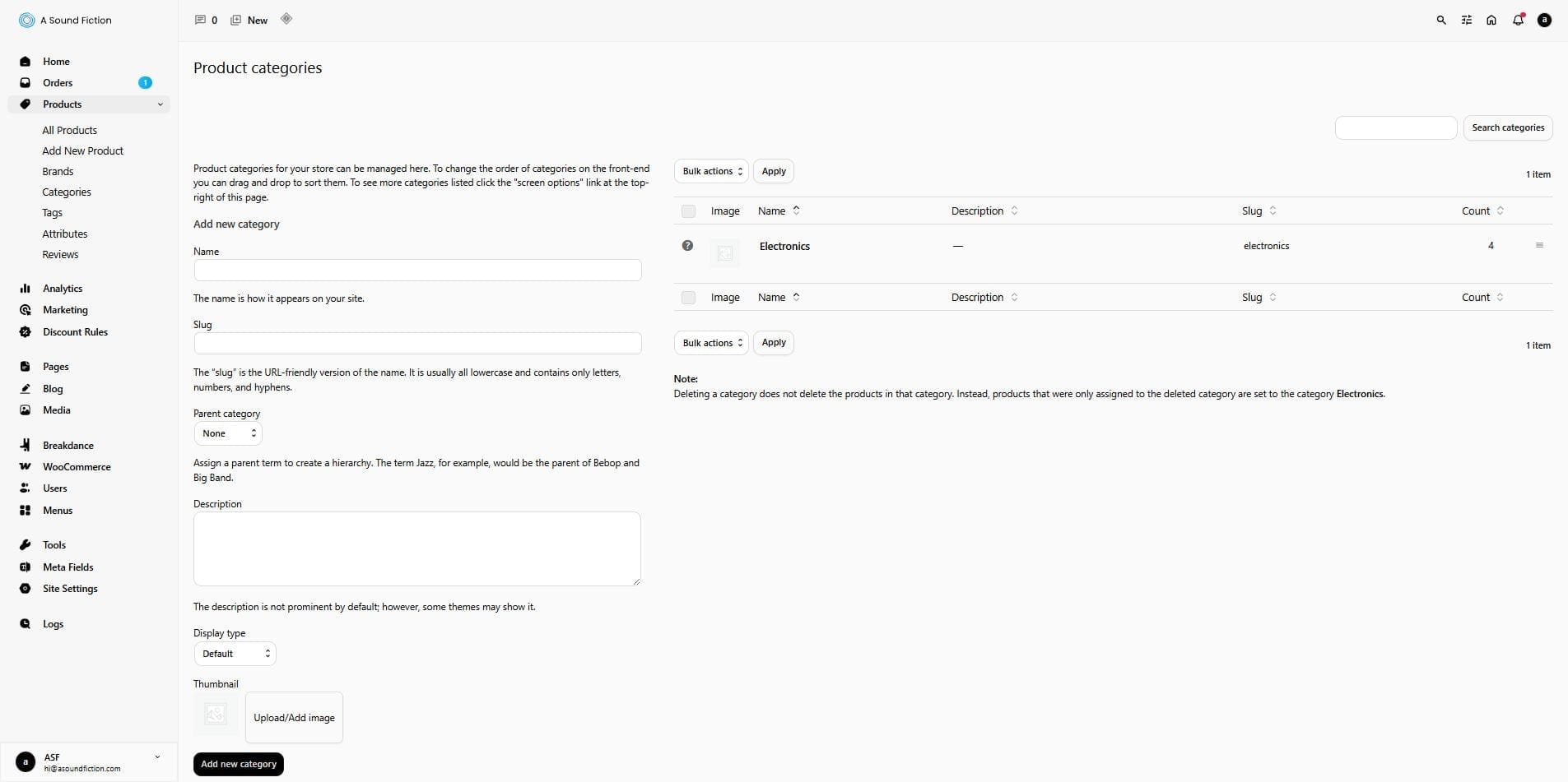 Section 3 Products Category Panel