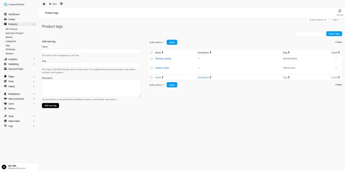 Section 3 Products Tags