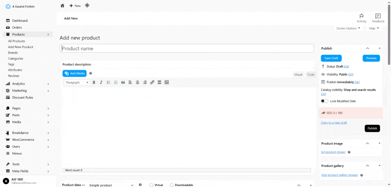 Section 3 Products Enter Product Name Description and Short Description Variable Product