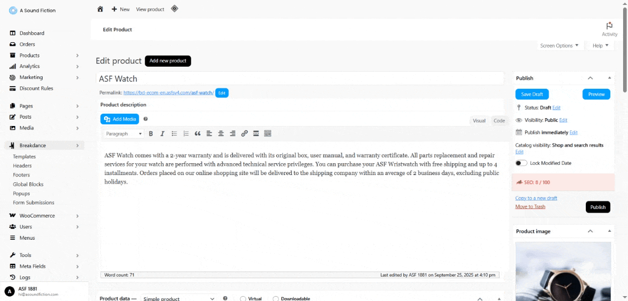 Section 3 Products Publish the Product