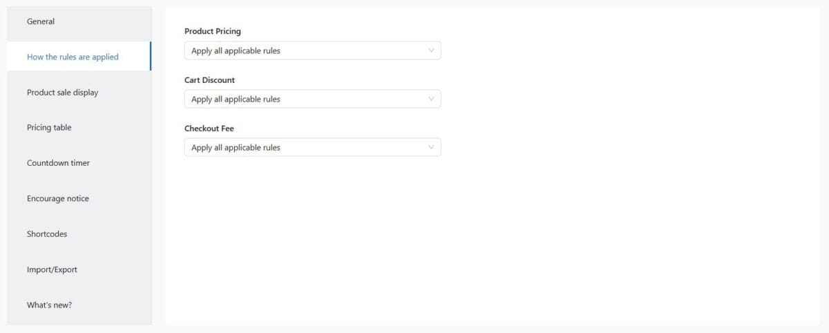 Section 6 Discount Rules Settings How The Rules Are Applied