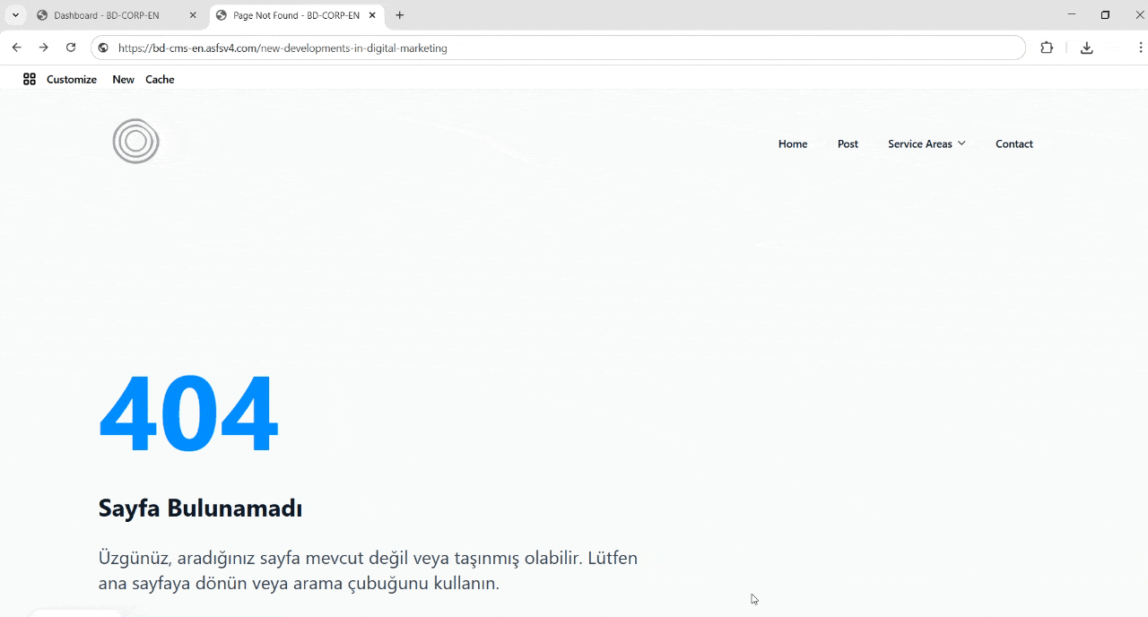 Section 8 Adding a Redirect