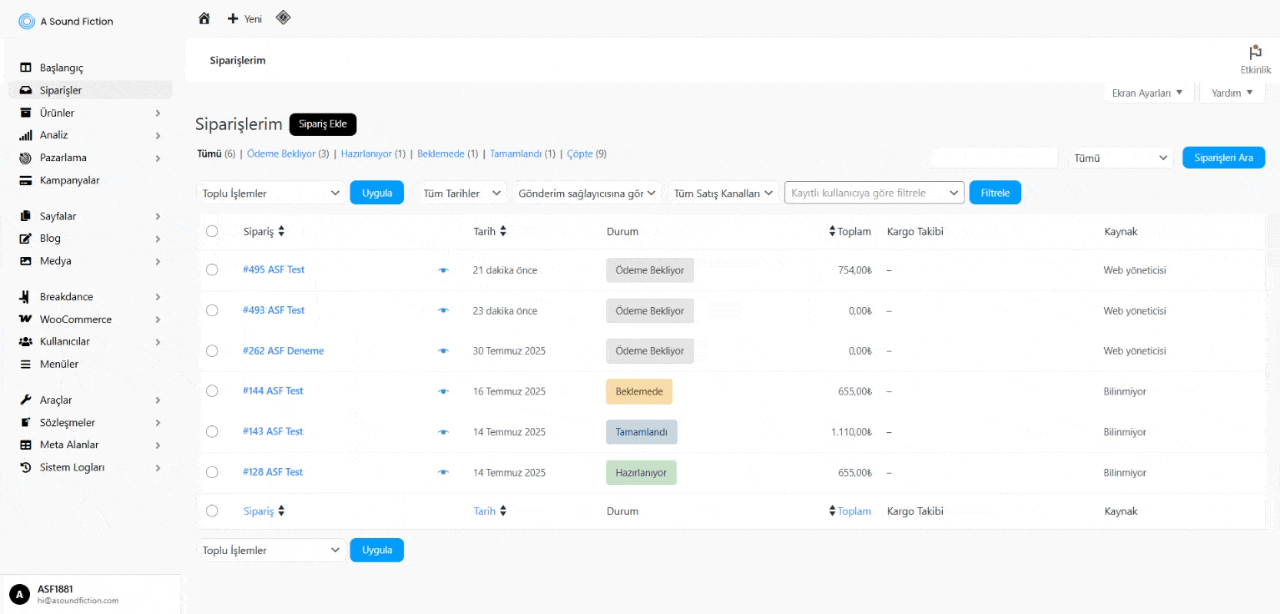 Siparisler Siparis Notu Ekleme