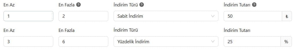 Toplu Fiyatlandirma 1