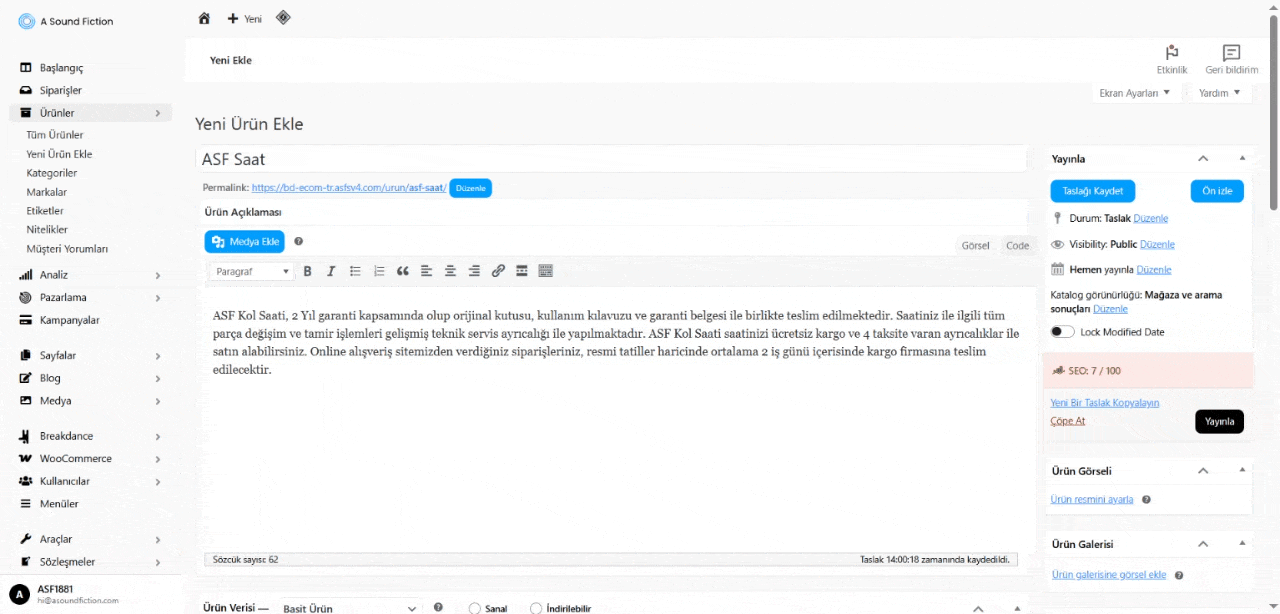 Urun Gorsel ve Galerisinin Ayarlanmasi 1