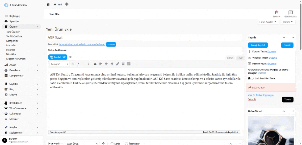 Urune Kategori Etiket ve Marka Eklemesi 2