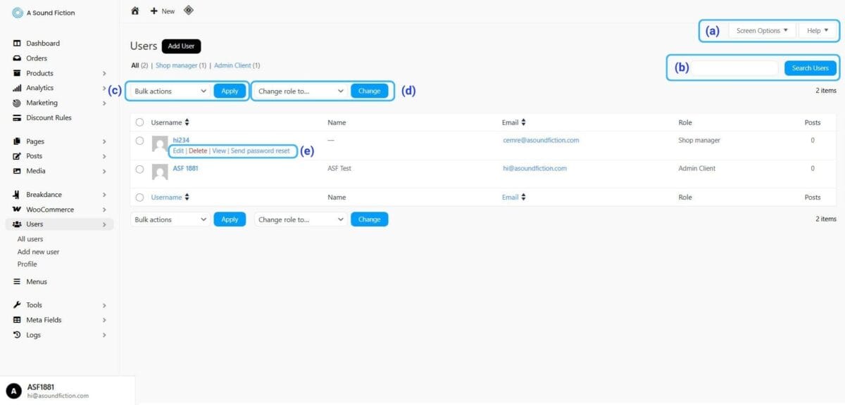 What We Will Do in the User Panel Ecom