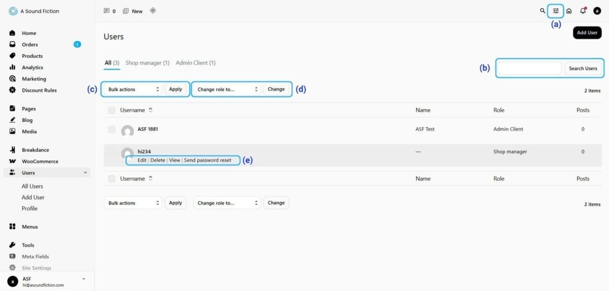 What We Will Do in the User Panel Ecom. 1