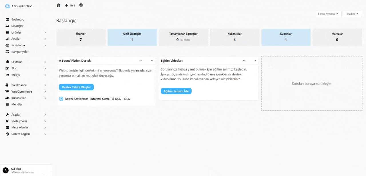 Woocommerce Gelismis Paneli Girisi 1