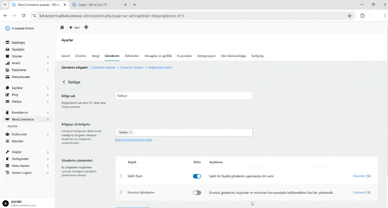 Woocommerce Gonderim Gonderim Sinifina Bedel Ekleme 1