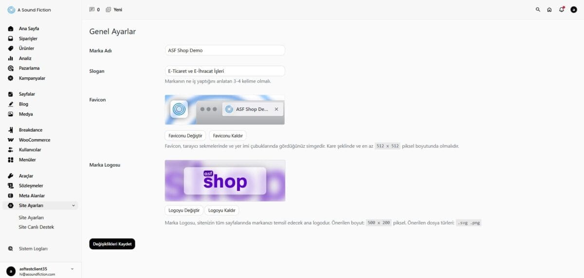 Bolum 19 Site Ayarlari