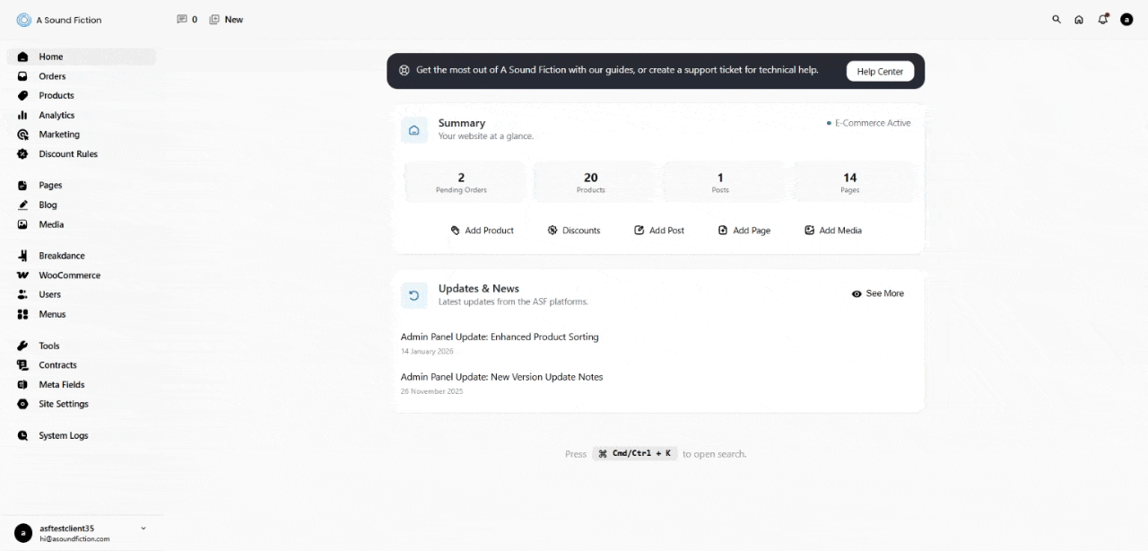 Section 19 Site Settings